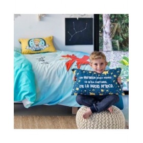 Fodera per cuscino HappyFriday Le Petit Prince Son avion Multicolore 50 x 30 cm