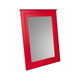 Specchio da parete Alexandra House Living Rosso 3 x 90 x 70 cm Rettangolare