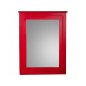 Specchio da parete Alexandra House Living Rosso 3 x 90 x 70 cm Rettangolare