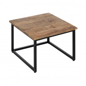 Set di 2 tavoli Nero Naturale 60 x 60 x 42 cm (2 Unità)