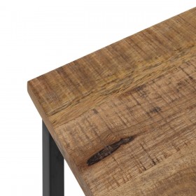 Set di 2 tavoli Nero Naturale 60 x 60 x 42 cm (2 Unità)