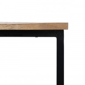 Set di 2 tavoli Nero Naturale 60 x 60 x 42 cm (2 Unità)