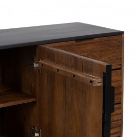Credenza ABNER Marrone Nero 160 x 40 x 75 cm