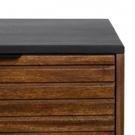 Credenza ABNER Marrone Nero 160 x 40 x 75 cm
