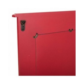 Specchio da parete Alexandra House Living Rosso 3 x 90 x 70 cm Rettangolare