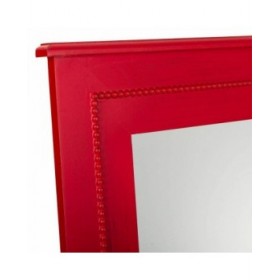 Specchio da parete Alexandra House Living Rosso 3 x 90 x 70 cm Rettangolare