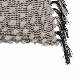 Cuscino Cotone Nero Beige 45 x 45 cm