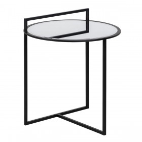 Tavolino Aggiuntivo Nero Ferro Specchio 59 x 59 x 67,5 cm