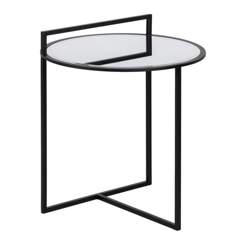 Tavolino Aggiuntivo Nero Ferro Specchio 59 x 59 x 67,5 cm