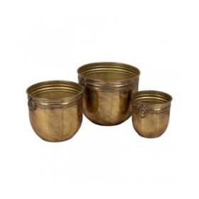 Vaso Dorato Ferro (3 Unità)