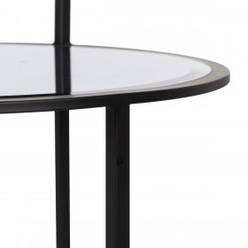 Tavolino Aggiuntivo Nero Ferro Specchio 59 x 59 x 67,5 cm
