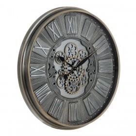 Orologio da Parete Grigio Cristallo Ferro 69,5 x 9 x 69,5 cm (3 Unità)