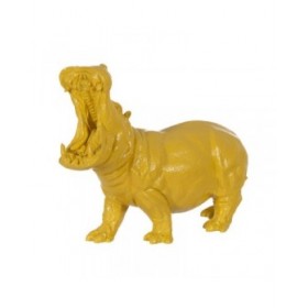 Statua Decorativa Giallo Ippopotamo 66 x 25,5 x 51 cm