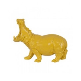 Statua Decorativa Giallo Ippopotamo 66 x 25,5 x 51 cm