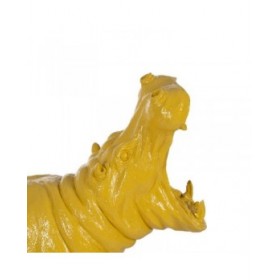Statua Decorativa Giallo Ippopotamo 66 x 25,5 x 51 cm