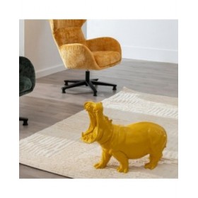 Statua Decorativa Giallo Ippopotamo 66 x 25,5 x 51 cm