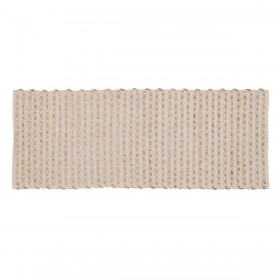 Tappeto Bianco Naturale 70 % cotone 30 % Juta 170 x 70 cm