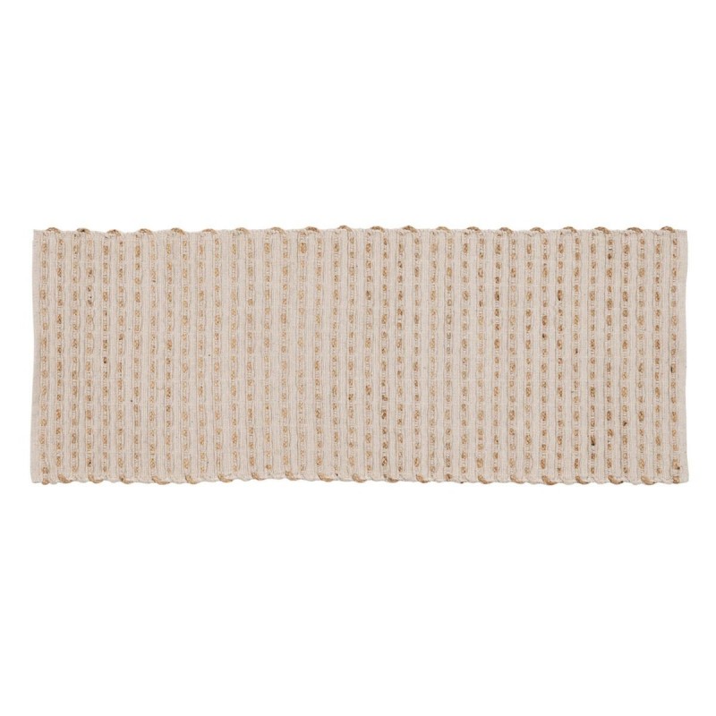 Tappeto Bianco Naturale 70 % cotone 30 % Juta 170 x 70 cm
