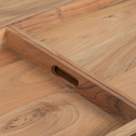 Tavolino da Caffè Naturale Ferro Legno di mango 85 x 85 x 39 cm