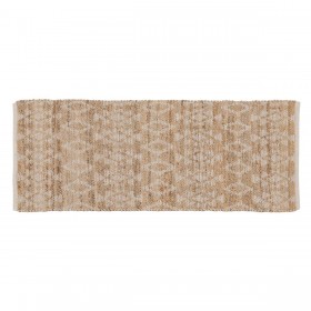 Tappeto Bianco Naturale 60 % Cotone Juta 170 x 70 cm