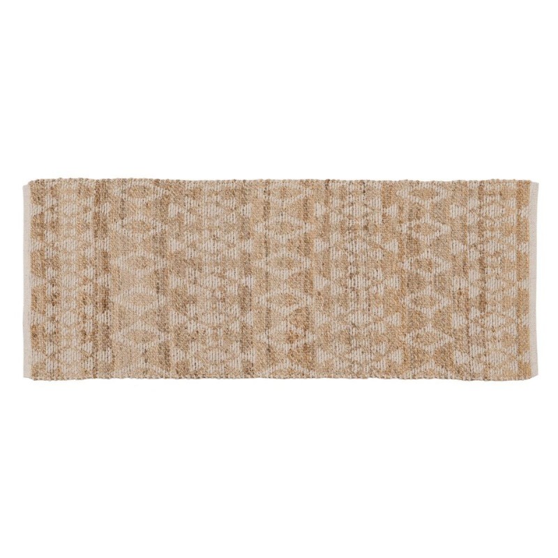 Tappeto Bianco Naturale 60 % Cotone Juta 170 x 70 cm