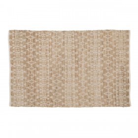 Tappeto Bianco Naturale 60 % Cotone Juta 160 x 230 cm