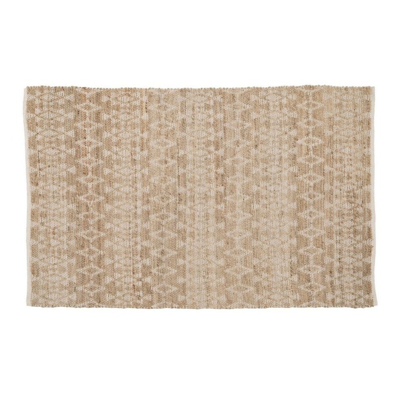 Tappeto Bianco Naturale 60 % Cotone Juta 160 x 230 cm