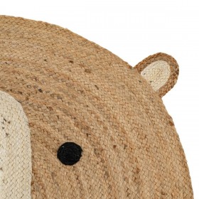 Tappeto Orso Beige Naturale 100 % Juta 100 x 100 cm