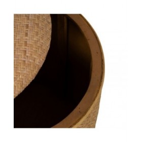 Puff RATÁN Naturale Rattan 40 x 40 x 46 cm (2 Unità)