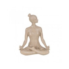 Statua Decorativa Beige Yoga 17,5 x 10,5 x 22,5 cm
