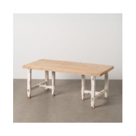 Tavolo da Pranzo Bianco Naturale Legno di abete 120 x 60 x 48 cm