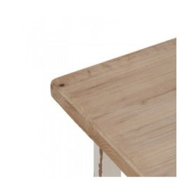 Tavolo da Pranzo Bianco Naturale Legno di abete 120 x 60 x 48 cm