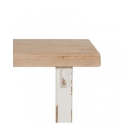 Tavolo da Pranzo Bianco Naturale Legno di abete 120 x 60 x 48 cm