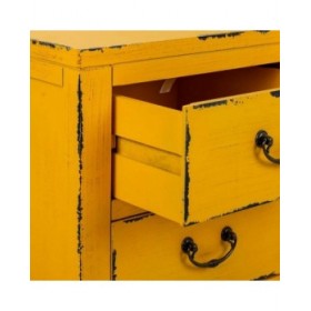 Cassettiera multiuso Alexandra House Living Giallo Legno di abete Legno MDF 40 x 50 x 120 cm