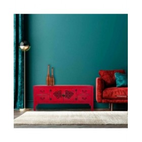Cassettiera multiuso Alexandra House Living Rosso Legno di abete Legno MDF 40 x 50 x 120 cm