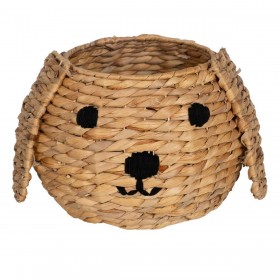 Cesto Cane Nero Beige Fibra naturale 27 x 27 x 19 cm