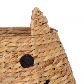 Cesto Gatto Bianco Nero Beige Fibra naturale 41 x 41 x 38 cm