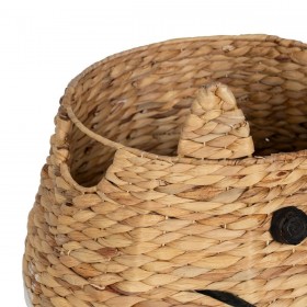 Cesto Gatto Bianco Nero Beige Fibra naturale 41 x 41 x 38 cm