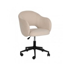 Sedia da Ufficio Nero Crema 56 x 56 x 85 cm