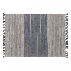 Tappeto Azzurro Bianco 70 % cotone 30 % Poliestere 160 x 230 cm