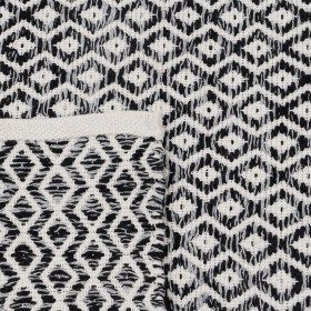 Tappeto Grigio 70 % cotone 30 % Poliestere 120 x 180 cm