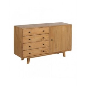 Credenza Naturale Legno 130 x 40 x 80 cm