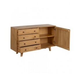 Credenza Naturale Legno 130 x 40 x 80 cm