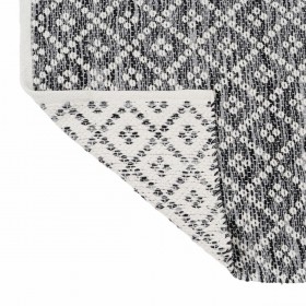 Tappeto Bianco Grigio 70 % cotone 30 % Poliestere 120 x 180 cm
