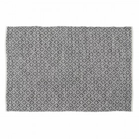 Tappeto Bianco Grigio 70 % cotone 30 % Poliestere 160 x 230 cm