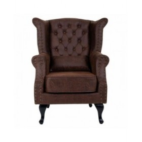 Poltrona Alexandra House Living Nero 84 x 86 x 84 cm Ecopelle