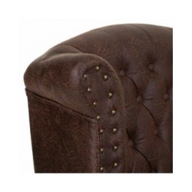 Poltrona Alexandra House Living Nero 84 x 86 x 84 cm Ecopelle