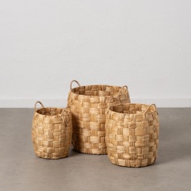 Set di Cesti Beige Fibra naturale 37 x 37 x 40 cm (3 Unità)