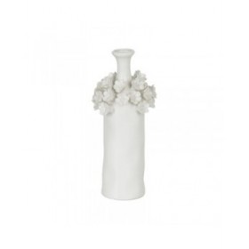 Vaso Bianco Ceramica 14 x 14 x 36 cm