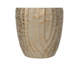 Vaso Beige Dorato Ferro 16 x 16 x 30 cm